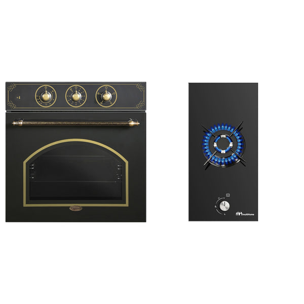 Σετ MULTIHOME B66-SF3 & MH-6142 Φούρνος Retro & Εστία Domino Υγραερίου 82167