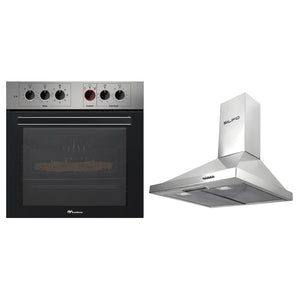Σετ MULTIHOME MH-6095 & SILIFO SF6619 Φούρνος & Απορροφητήρας Καμινάδα 60cm 89047