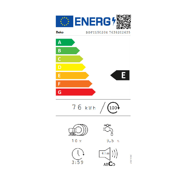 <h2>BEKO BDFS15020X ΕΛΕΥΘΕΡΟ ΠΛΥΝΤΗΡΙΟ ΠΙΑΤΩΝ ΓΙΑ 10 ΣΕΡΒΙΤΣΙΑ Π44.8XY85ΕΚ. INOX</h2>
<strong>Απόδοση και κατανάλωση</strong>
<ul>
 	<li>Κατανάλωση ενέργειας (kWh / κύκλος): 0