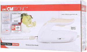 <h2>CLATRONIC EM 3062 ΗΛ.ΜΑΧΑΙΡΙ</h2>Πρακτικό και ισχυρό ηλεκτρικό μαχαίρι με 2 διπλές οδοντωτές λεπίδες