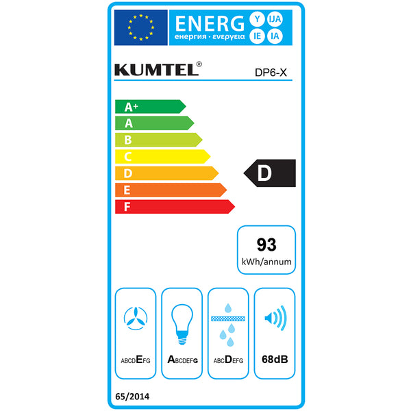 KUMTEL DP6-X Απορροφητήρας Καμινάδα 60cm Inox