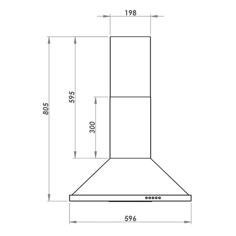 KUMTEL DP6-X Απορροφητήρας Καμινάδα 60cm Inox