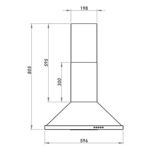 KUMTEL DP6-X Απορροφητήρας Καμινάδα 60cm Inox