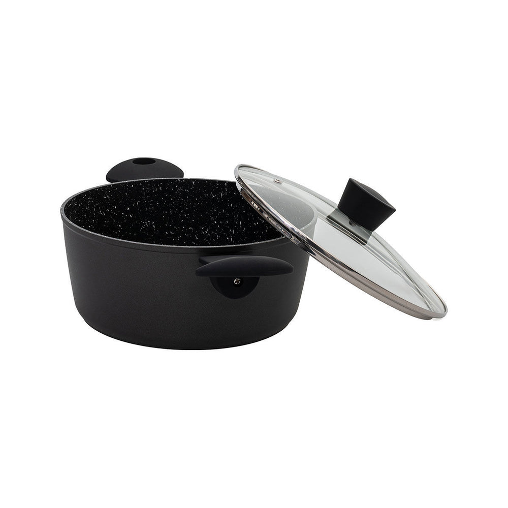 <h2>ESTIA MAGMA 01-6136 ΚΑΤΣΑΡΟΛΑ ΜΕ ΕΠΙΣΤΡΩΣΗ ΑΠΟ ΠΕΤΡΑ 24CM</h2>
Η κατσαρόλα της σειράς Magma από την εταιρεία Estia είναι κατασκευασμένη από <strong>πρεσσαριστό αλουμίνιο</strong> πάχους 3.0mm που προσφέρει ομοιόμορφη κατανομή της θερμοκρασίας για τέλειο ψήσιμο και γρήγορο μαγείρεμα. Επιπλέον