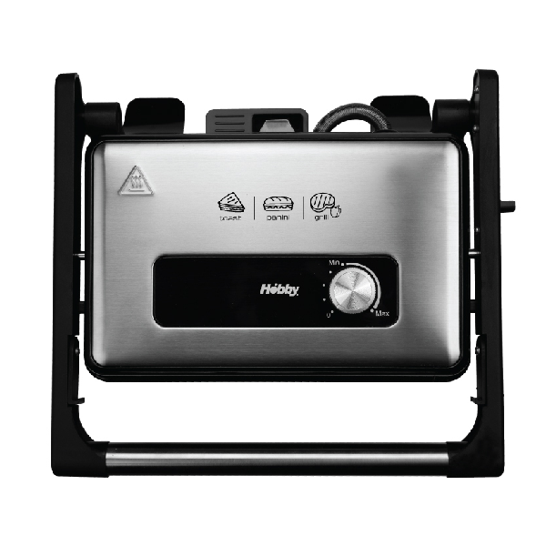 <h2>HOBBY HPG-40452 ΤΟΣΤΙΕΡΑ PANINI 1500W INOX</h2>
<h2 class="title section-title specs-section"><span class="content">Χαρακτηριστικά</span></h2>
<div class="specs-container content section">
<div class="spec-groups">
<div class="spec-details">
<dl>
 	<dt>Ισχύς</dt>
 	<dd>1500 W</dd>
</dl>
<div class="tooltip-container explanation-icon-container light-theme right" role="presentation"></div>
<dl>
 	<dt>Χωρητικότητα</dt>
 	<dd>2 Τοστ</dd>
</dl>
<dl>
 	<dt>Είδος