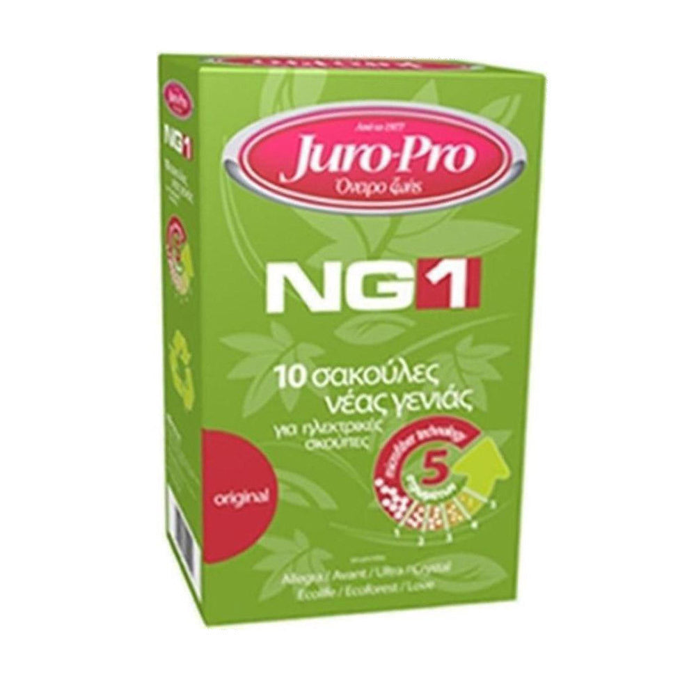 <h2>JUROPRO NG1 ΣΑΚΟΥΛΕΣ ΓΙΑ ΣΚΟΥΠΑ</h2>
<h2 class="title section-title specs-section"><span class="content">Χαρακτηριστικά</span></h2>
<div class="specs-container content section">
<div class="spec-groups">
<div class="spec-details">
<dl>
 	<dt>Συμβατότητα</dt>
 	<dd>Juro-Pro</dd>
</dl>
<dl>
 	<dt>Ποσότητα</dt>
 	<dd>10 τμχ</dd>
</dl>
</div>
</div>
</div>Σακούλες σκούπας δέκα τεμαχίων για μοντέλα: Allegra