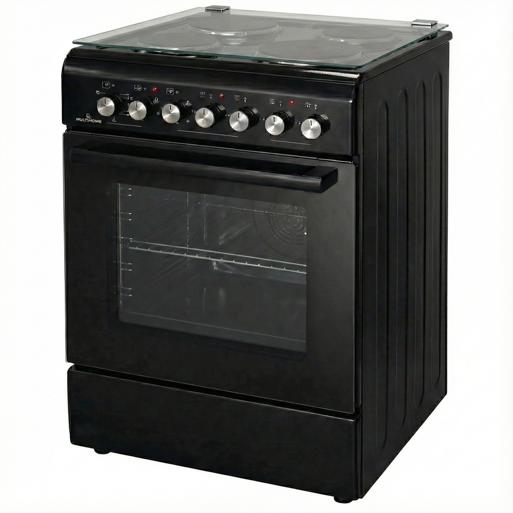 MULTIHOME MH-6149 Ηλεκτρική Κουζίνα 60cm με Εμαγιέ Εστίες Μαύρο