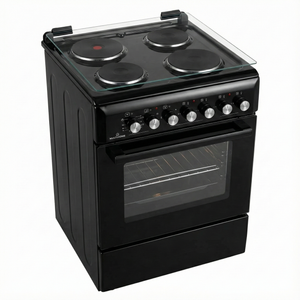 MULTIHOME MH-6149 Ηλεκτρική Κουζίνα 60cm με Εμαγιέ Εστίες Μαύρο