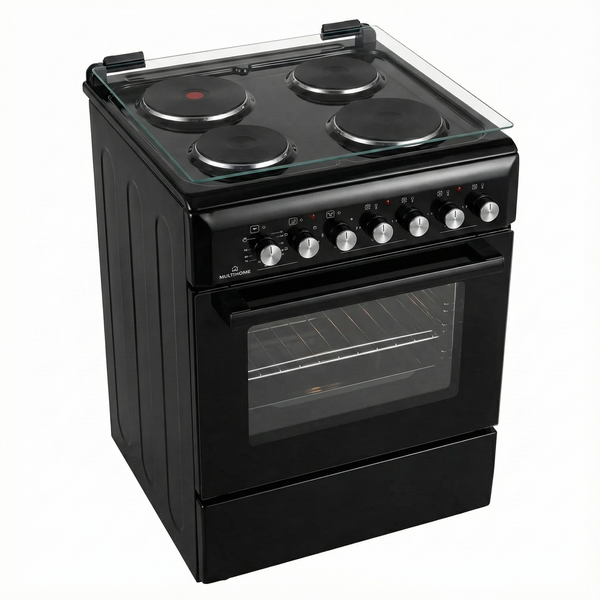 MULTIHOME MH-6149 Ηλεκτρική Κουζίνα 60cm με Εμαγιέ Εστίες Μαύρο
