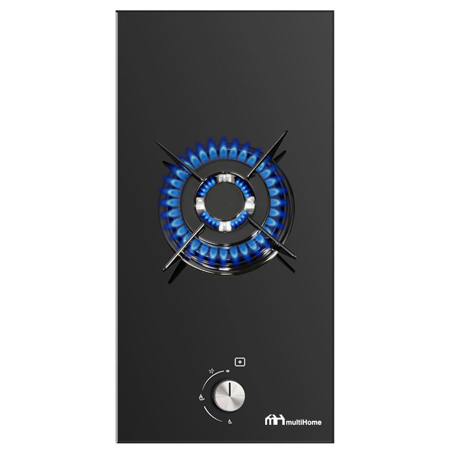 MULTIHOME MH-6142 Εστία Domino Υγραερίου 30cm Μαύρη