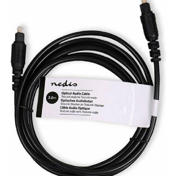 <h2>NEDIS CAGT25000BK20 OPTICAL AUDIO CABLE</h2>
<h2 class="title section-title specs-section"><span class="content">Χαρακτηριστικά</span></h2>
<div class="specs-container content section">
<div class="spec-groups">
<div class="spec-details">
<dl>
 	<dt>Ακροδέκτης Α</dt>
 	<dd>TOS male</dd>
</dl>
<dl>
 	<dt>Ακροδέκτης B</dt>
 	<dd>TOS male</dd>
</dl>
<dl>
 	<dt>Μήκος</dt>
 	<dd>2 m</dd>
</dl>
<dl>
 	<dt>Χρώμα</dt>
 	<dd>Μαύρο</dd>
</dl>
<dl>
 	<dt>Επίχρ