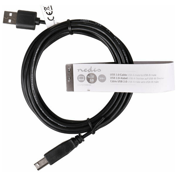 <h2>NEDIS CCGT60100BK30 ΚΑΛΩΔΙΟ ΕΚΤΥΠΩΤΗ</h2>
<h2 class="title section-title specs-section"><span class="content">Χαρακτηριστικά</span></h2>
<div class="specs-container content section">
<div class="spec-groups">
<div class="spec-details">
<dl>
 	<dt>Έκδοση USB</dt>
 	<dd>USB 2.0</dd>
</dl>
<dl>
 	<dt>Ακροδέκτης Α</dt>
 	<dd>USB-A male</dd>
</dl>
<dl>
 	<dt>Ακροδέκτης B</dt>
 	<dd>USB-B male</dd>
</dl>
<dl>
 	<dt>Μήκος</dt>
 	<dd>3 m</dd>
</dl>
<d