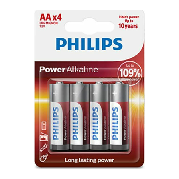 <h2>PHILIPS LR6P4B/GRS AA POWER ALKALINE 1.5V 4ΤΜΧ</h2>
<h2 class="title section-title specs-section"><span class="content">Χαρακτηριστικά</span></h2>
<div class="specs-container content section">
<div class="spec-groups">
<div class="spec-details">
<dl>
 	<dt>Μέγεθος</dt>
 	<dd>AA</dd>
</dl>
<dl>
 	<dt>Voltage</dt>
 	<dd>1