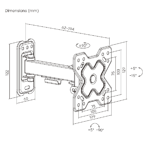 <h2>POWERTECH PT-1277 ΒΑΣΗ ΤΗΛΕΟΡΑΣΗΣ ΕΠΙΤΟΙΧΙΑ ΜΕ ΒΡΑΧΙΟΝΑ 13’’-32’’ 20KG</h2>
<div class="spec-details">
<h3>Χαρακτηριστικά</h3>
<dl>
 	<dt>Τοποθέτηση</dt>
 	<dd>Επιτοίχιο</dd>
</dl>
<dl>
 	<dt>Τύπος</dt>
 	<dd>Με Περιστροφή