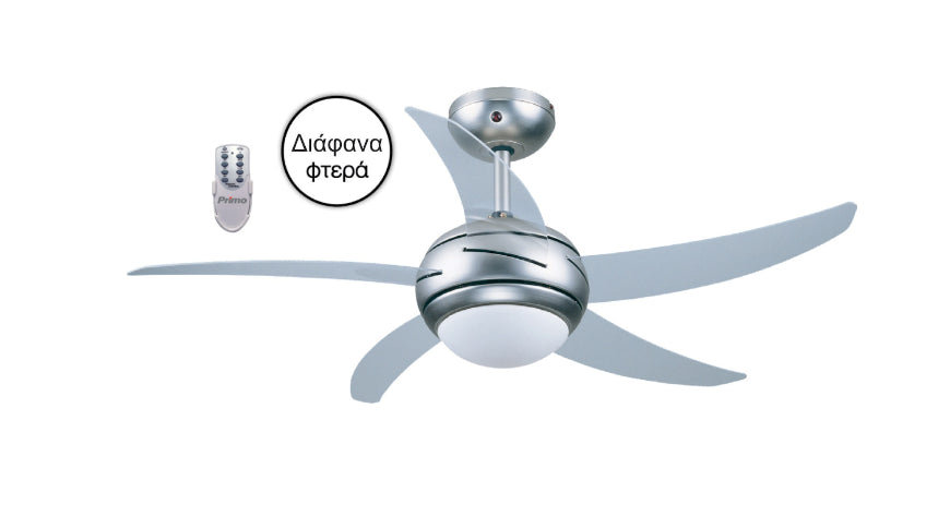 <h2>PRIMO PRCF-80282 ΑΝΕΜΙΣΤΗΡΑΣ ΟΡΟΦΗΣ 110CM ΜΕ ΦΩΣ ΚΑΙ ΤΗΛΕΧΕΙΡΙΣΤΗΡΙΟ ΑΣΗΜΙ</h2><h2>Αντίστροφη ροή αέρα</h2><h3>Δυνατότητα αλλαγής της κατεύθυνσης περιστροφής των πτερυγίων</h3><ul><li>Με τη <b>δεξιόστροφη</b> περιστροφή ο χώρος θερμαίνεται το χειμώνα ενώ με <b>αριστερόστροφη</b> ο χώρος κλιματίζεται