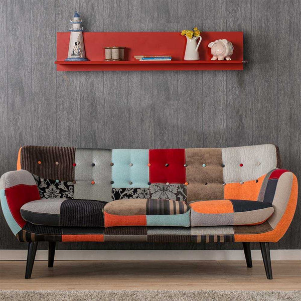 Ράφι τοίχου Deco κόκκινο 120x20x25 RAF-11-KK-1