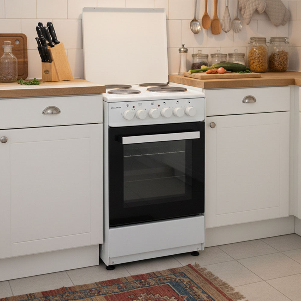 SILIFO SF6154CFEW Ηλεκτρική Κουζίνα 50cm με Εμαγιέ Εστίες Λευκή