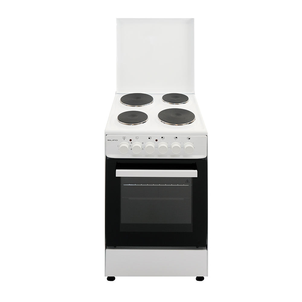 SILIFO SF6154CFEW Ηλεκτρική Κουζίνα 50cm με Εμαγιέ Εστίες Λευκή