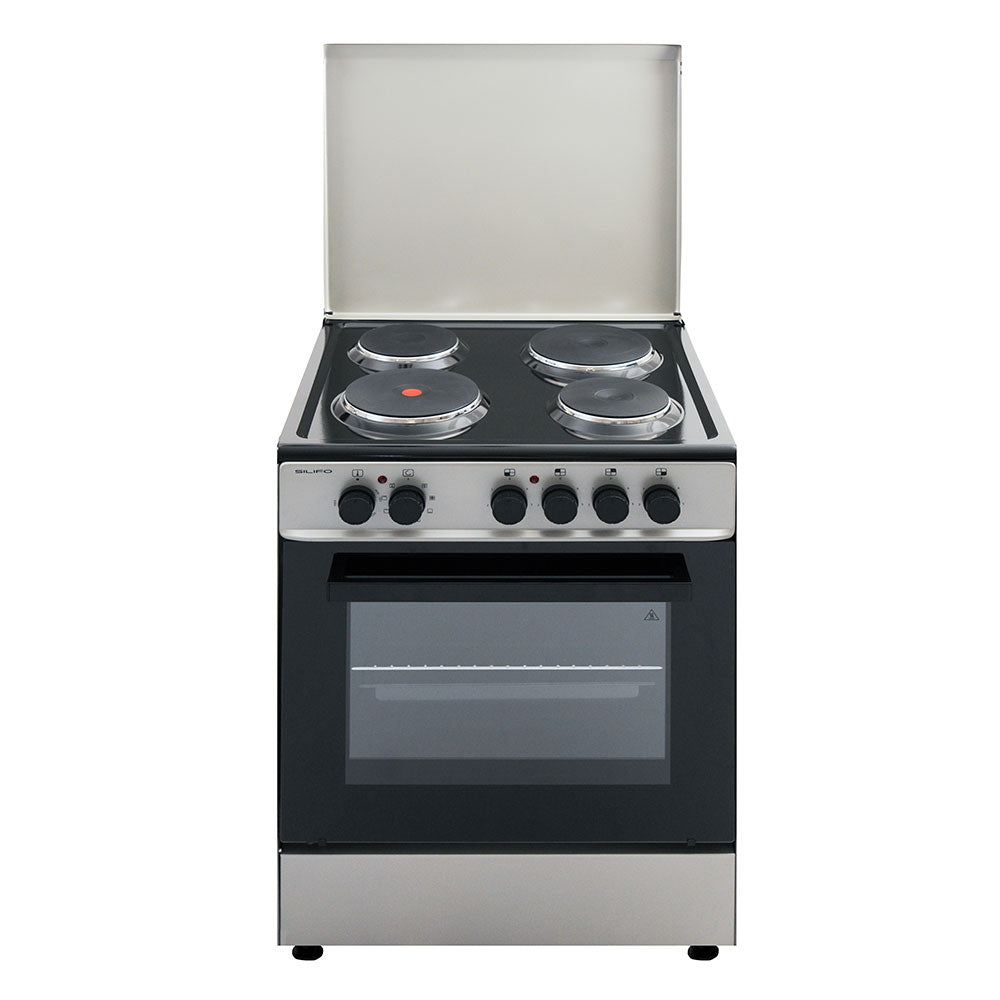 SILIFO SF6161CFEX Ηλεκτρική Κουζίνα 60cm με Εμαγιέ Εστίες Inox