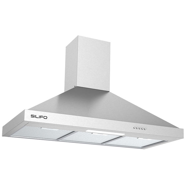 SILIFO SF6618 Απορροφητήρας Καμινάδα 90cm Inox SF6615 (4 Έτη Εγγύηση)