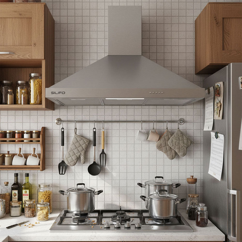 SILIFO SF6618 Απορροφητήρας Καμινάδα 90cm Inox SF6615 (4 Έτη Εγγύηση)