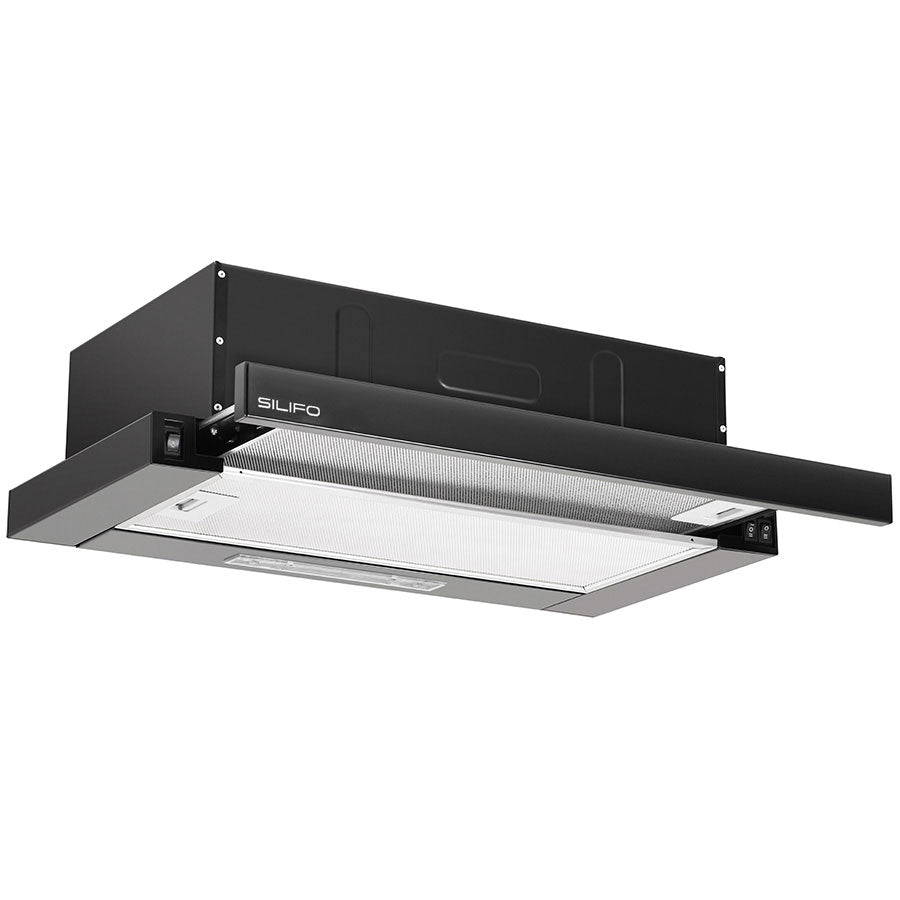 SILIFO SF6665 Απορροφητήρας Συρόμενος 60cm Μαύρο (4 Έτη Εγγύηση)