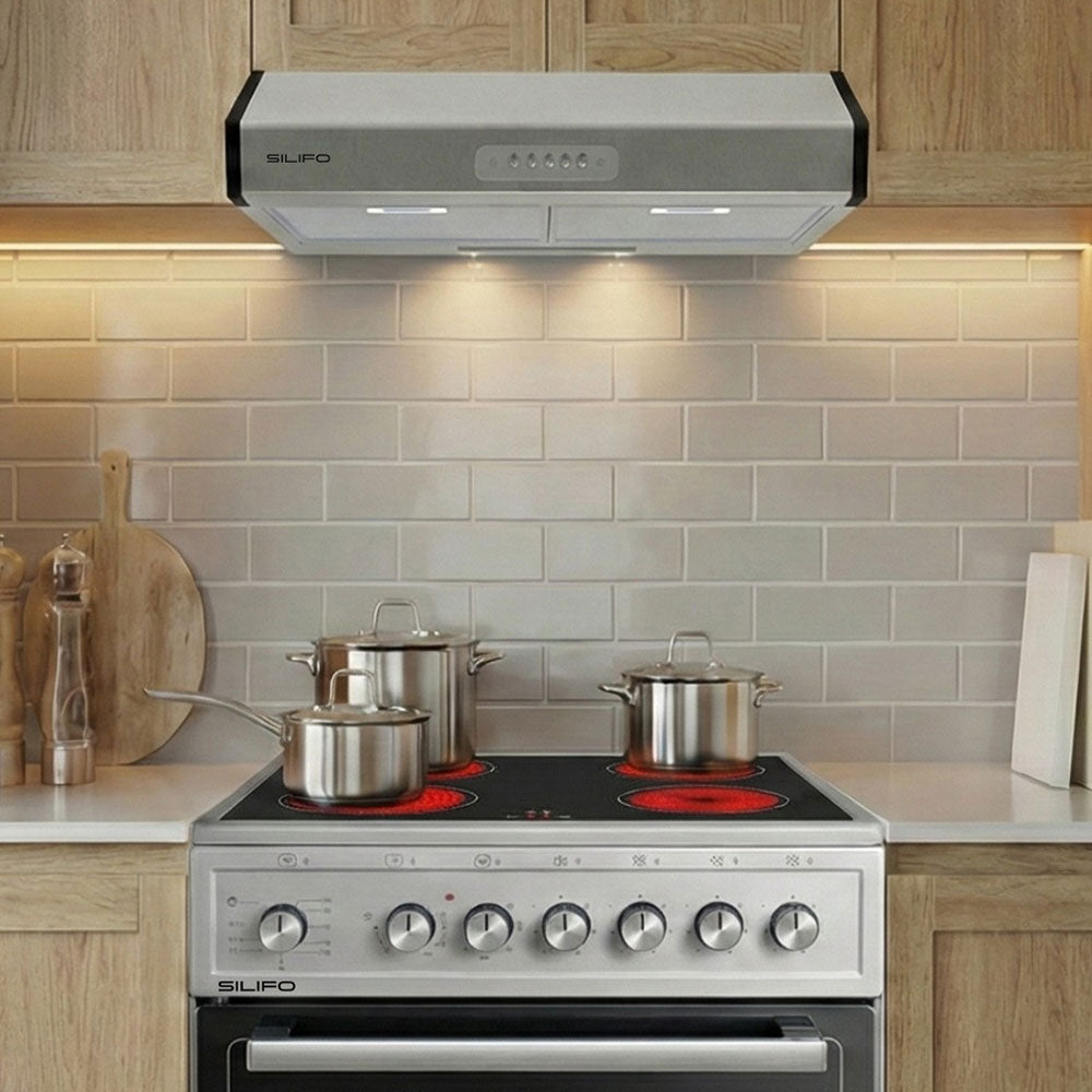 SILIFO SF6683 Απορροφητήρας Ελεύθερος 60cm Inox 2 Μοτέρ (4 Έτη Εγγύηση)