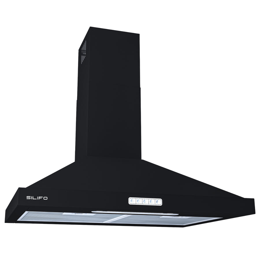 SILIFO SF6731APB Απορροφητήρας Καμινάδα 60cm Μαύρο (4 Έτη Εγγύηση)