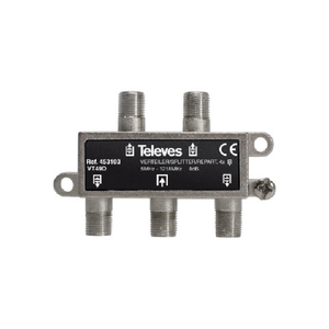 <h2>TELEVES SPLITTER 4 WAYS F 5-1218 MHz 453103</h2>
<strong>Τεχνικά Χαρακτηριστικά:</strong>

- Εύρος μπάντας MHz: 5 - 1218
- Αριθμός εξόδων: 4
- Απώλειες διέλευσης: dB: 7