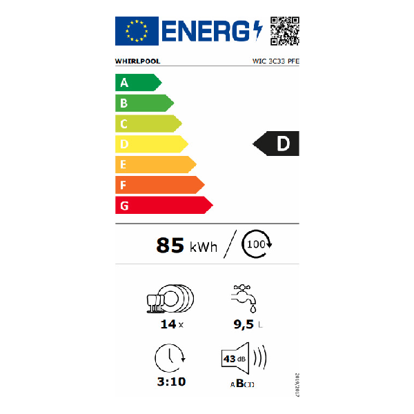 <h2>WHIRLPOOL WIC 3C33 PFE ΠΛΥΝΤΗΡΙΟ ΠΙΑΤΩΝ ΠΛΗΡΟΥΣ ΕΝΤΟΙΧΙΣΜΟΥ ΓΙΑ 14 ΣΕΡΒΙΤΣΙΑ Π59.8XY82ΕΚ. INOX</h2>
<h2>PowerClean Pro</h2>
Μέσω της λειτουργίας των πανίσχυρων πιδάκων νερού στο πίσω μέρος του μηχανήματος
