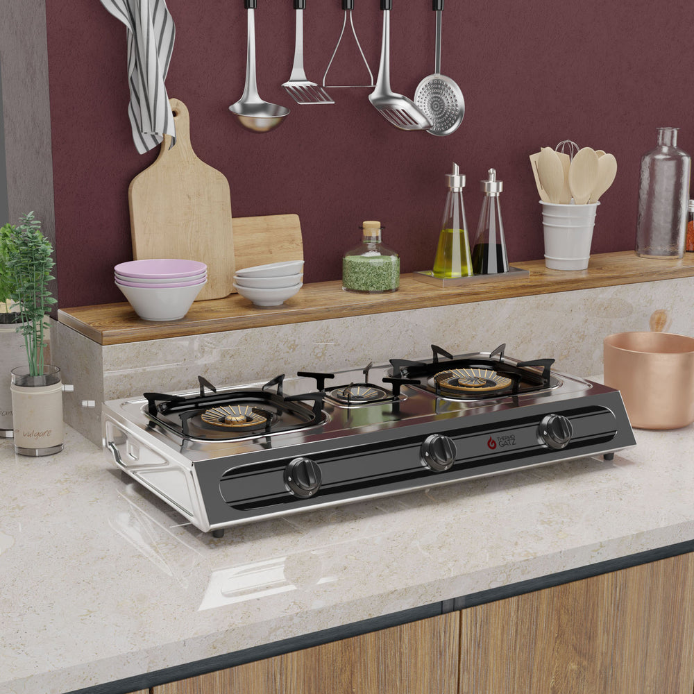 <h2>THERMOGATZ KS-3 ΕΠΙΤΡΑΠΕΖΙΑ ΕΣΤΙΑ ΥΓΡΑΕΡΙΟΥ ΤΡΙΠΛΗ INOX</h2>
<strong>Εστίες Αερίου</strong>
- Δεξιά Μεγάλη 4