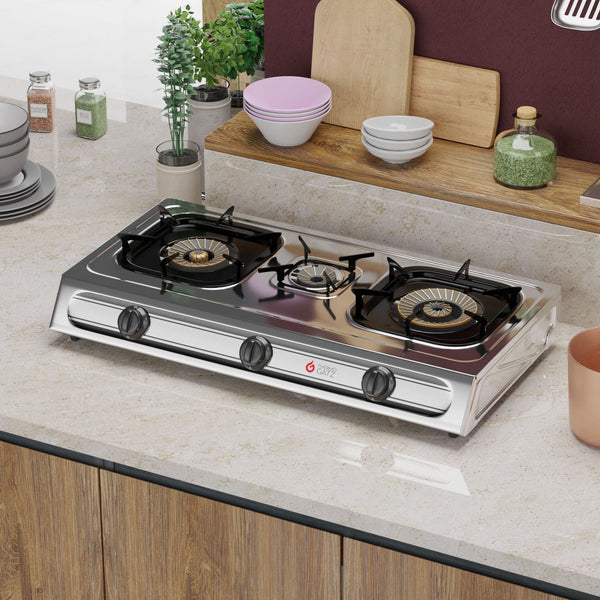 <h2>THERMOGATZ KS-3 ΕΠΙΤΡΑΠΕΖΙΑ ΕΣΤΙΑ ΥΓΡΑΕΡΙΟΥ ΤΡΙΠΛΗ INOX</h2>
<strong>Εστίες Αερίου</strong>
- Δεξιά Μεγάλη 4