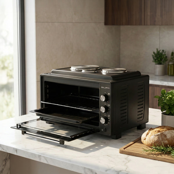 SILIFO SF2310 Ηλεκτρικό Φουρνάκι με 3 Εστίες Μαύρο 45lt