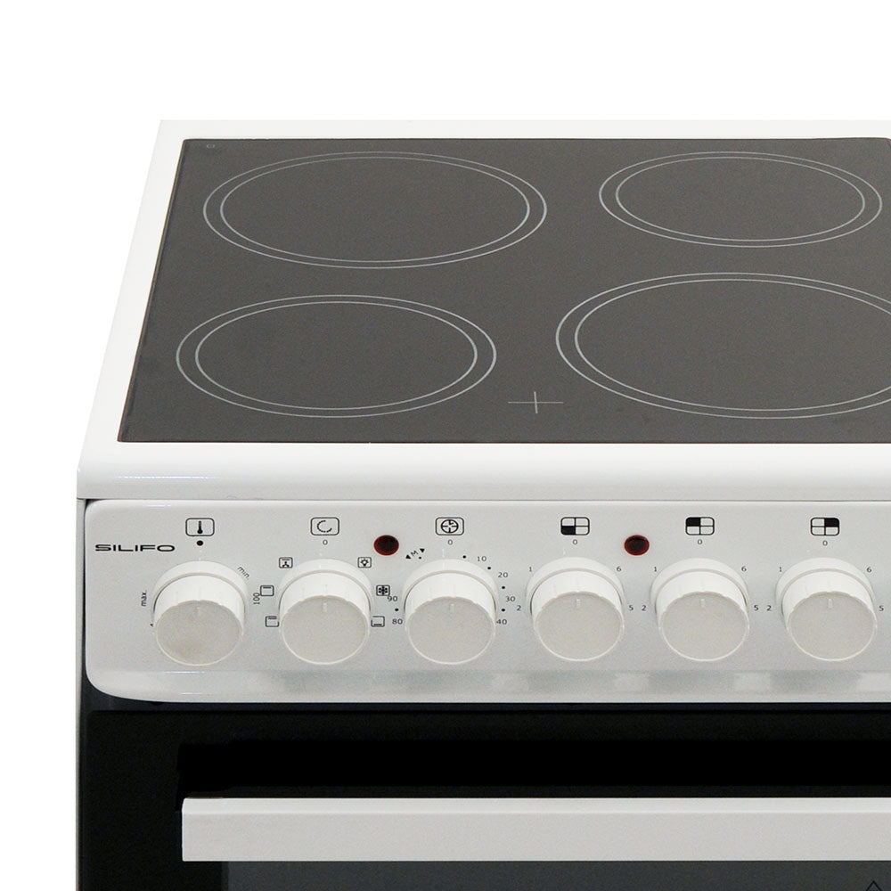 SILIFO SF6120CFVW Κεραμική Κουζίνα 50cm με 4 Ζώνες Λευκό