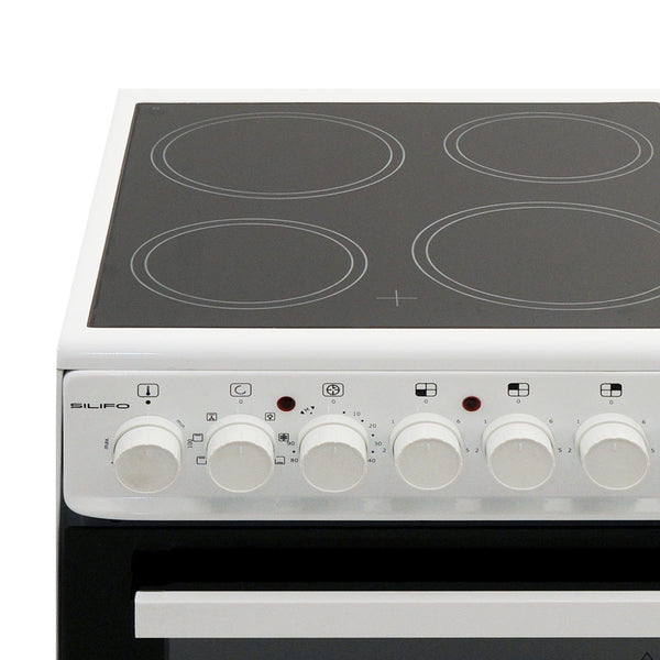 SILIFO SF6120CFVW Κεραμική Κουζίνα 50cm με 4 Ζώνες Λευκό