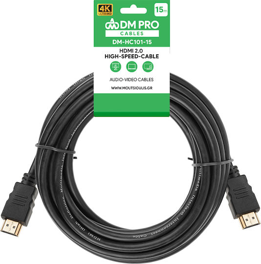 <div id="description" class="preview-section">
<div class="specs-container content section">
<div class="sku-description">
<div class="simple-description js-description-html">

<strong>Σύνδεση:</strong> HDMI (αρσενικό) - HDMI (αρσενικό)

<strong>Έκδοση HDMI:</strong> 2.0

<strong>Μήκος καλωδίου:</strong> 15m

<strong>Υποστήριξη ανάλυσης:</strong> έως 4K

<strong>Χρώμα:</strong> μαύρο

<strong>Κατασκευαστής:</strong> 