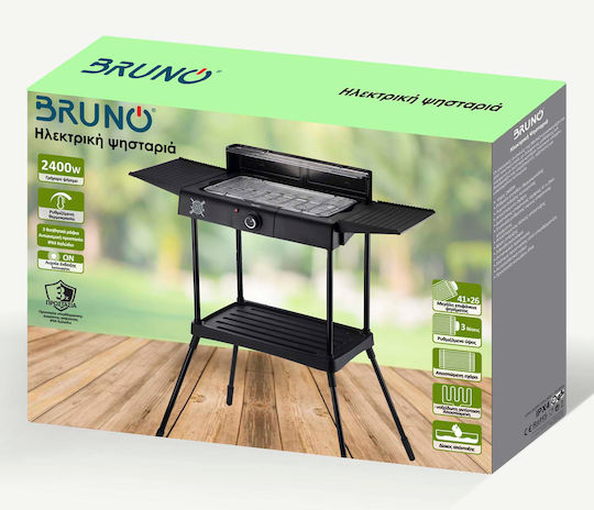 Επιδαπέδια ηλ. ψησταριά BRUNO BRN-0190 με ισχύ 2400W.
<div class="specs-container content section">
<div class="sku-description">
<div class="simple-description js-description-html">
<ul>
 	<li>Περιλαμβάνει βάση.</li>
 	<li>Ρυθμιζόμενος θερμοστάτης.</li>
</ul>
</div>
<div class="simple-description">

Οι χρήστες που την έχουν αγοράσει την ξεχωρίζουν κυρίως γιατί ψήνει ομοιόμορφα