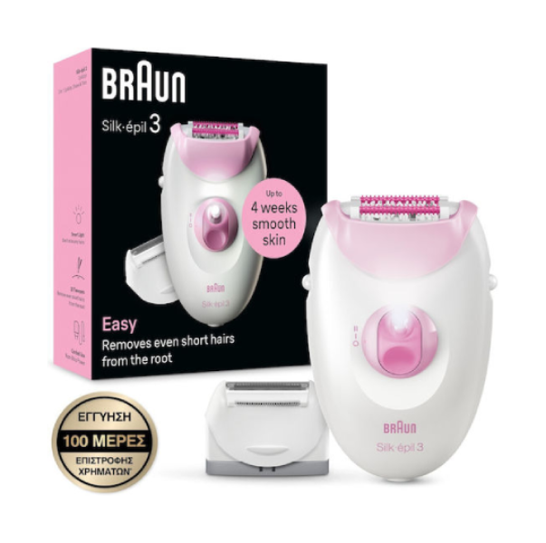 <p class="title section-title specs-section">Η αποτριχωτική μηχανή Braun Silk Epil 3-031 είναι η ιδανική επιλογή για εσένα που επιθυμείς να απαλλαγείς από την τριχοφυία και να έχεις παράλληλα ένα λείο αποτέλεσμα.</p>

<div class="specs-container content section">
<div class="sku-description">
<div class="simple-description js-description-html">
<ul>
 	<li><strong>Smartlight:</strong> Α